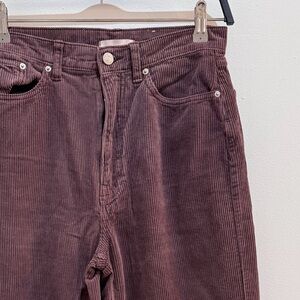 UO Brown Corded Wide Leg Pants